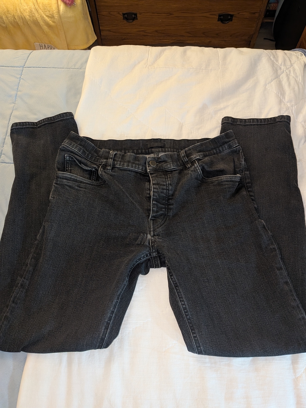 Prada Men's Dark Charcoal Straight Jeans 34x31
